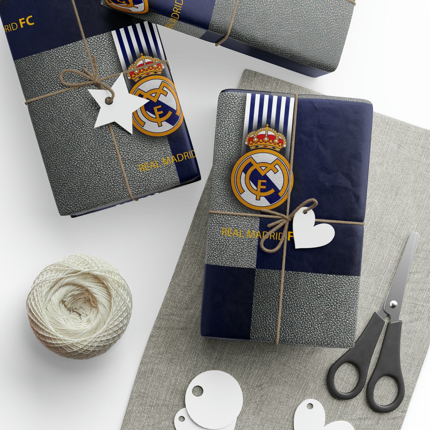 Geschenkpapier zum Geburtstag von Real Madrid, Fußball, Fußball, Urlaub