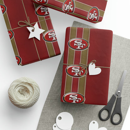 San Francisco 49ers NFL Football Geburtstagsgeschenkpapier Urlaub