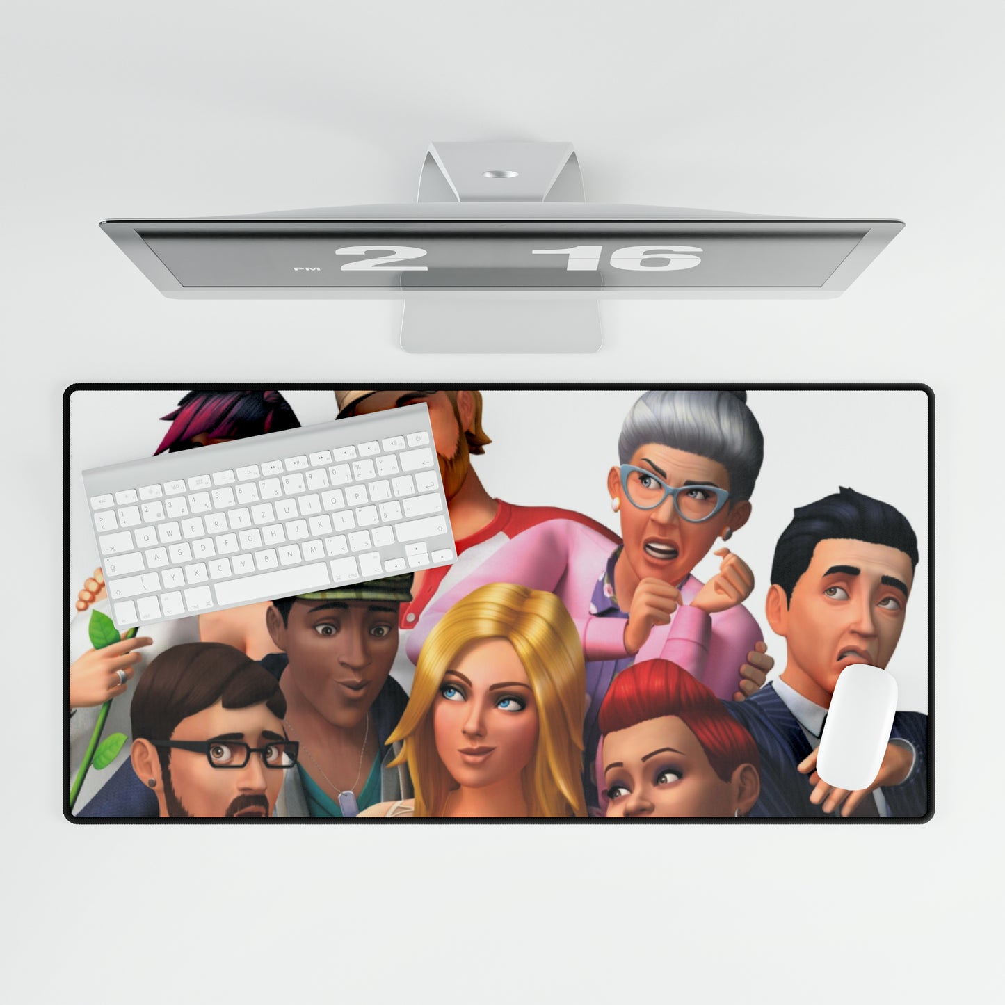 The People of Sims 4 High Definition Epic PC Video Game American Desk Mat