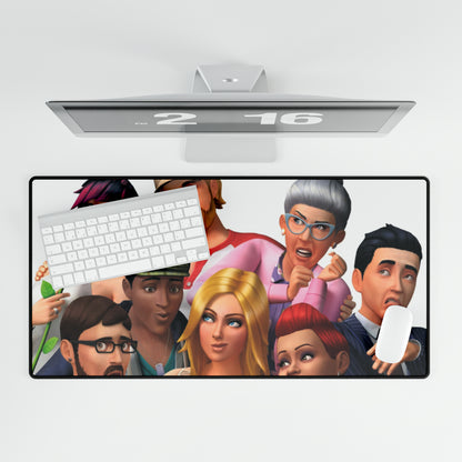 The People of Sims 4 High Definition Epic PC Video Game American Desk Mat