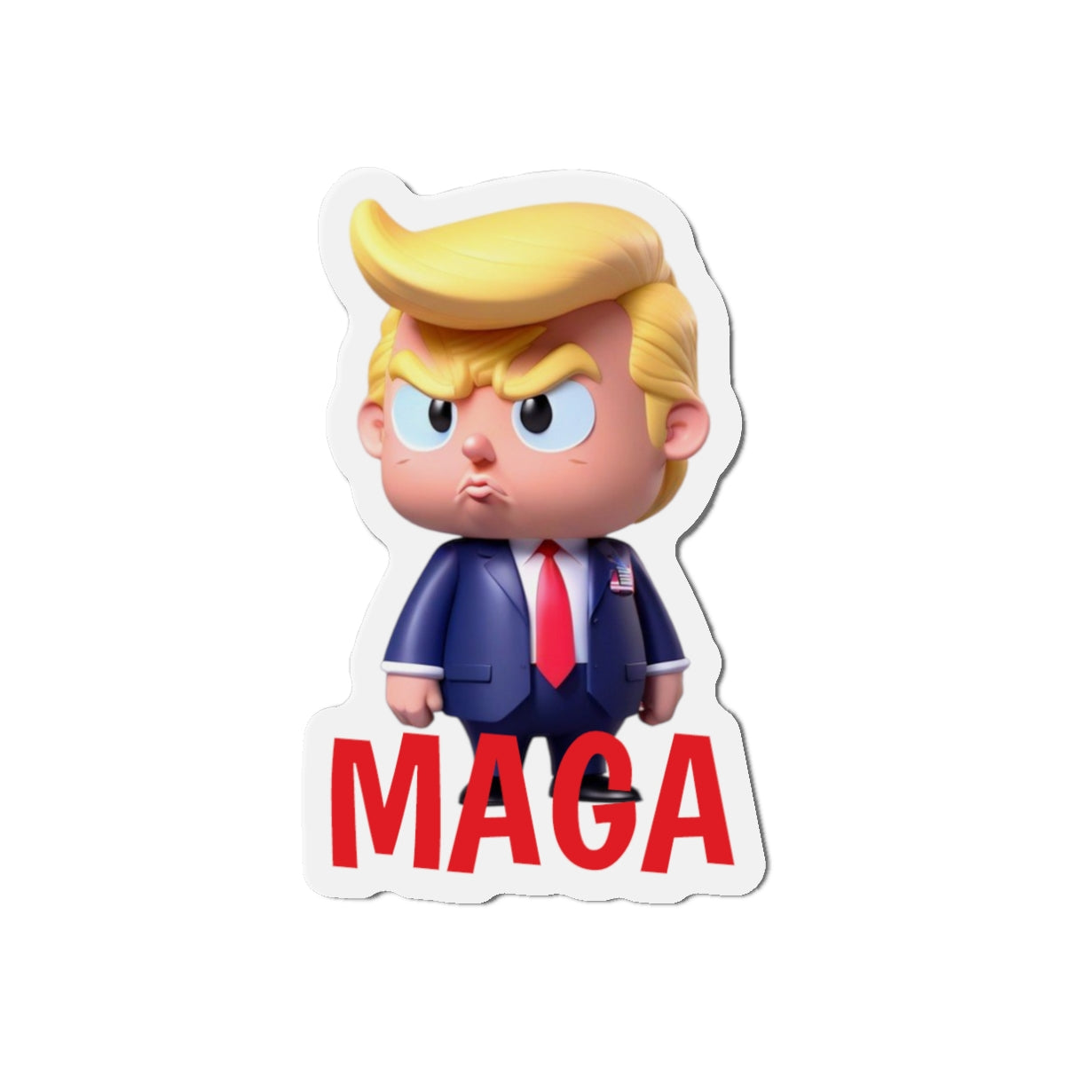 Little Trump MAGA America Style 1 Die-Cut Magnet