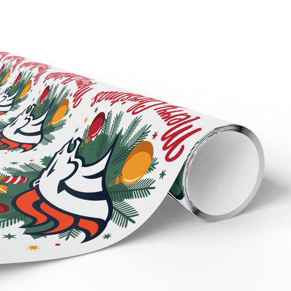 Denver Football Merry Christmas Sports Gift Wrap, Holiday Present Wrap, Christmas Gift Wrap, Gift Packaging