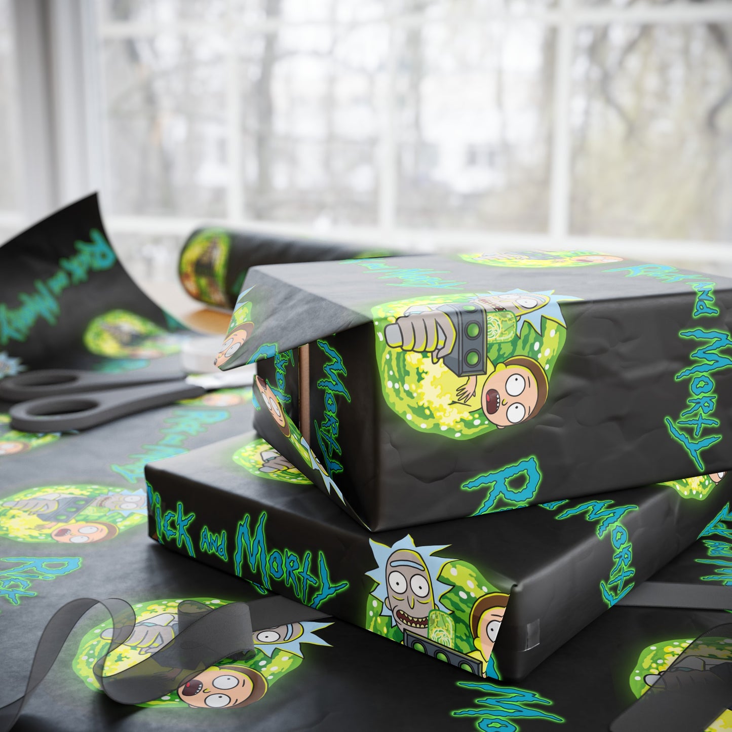 Rick and Morty High Definition Funny Cartoon Birthday Gift Wrapping Paper Holiday