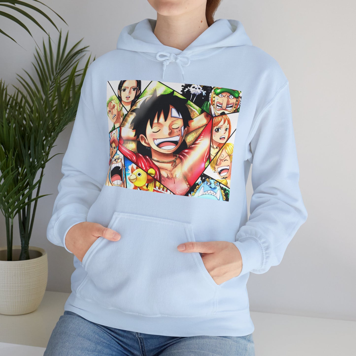 One Piece Monkey Luffy Jimbei Nico Nami Unisex Heavy Blend Hooded Sweatshirt