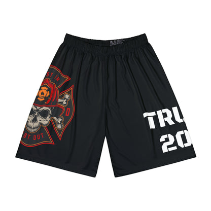 First in First out Firefighter Trump 2024 Black Men’s Sports Athletic Shorts