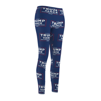 Trump Vance 2024 MAGA Blue Women's Casual Leggings MAGAGA Store