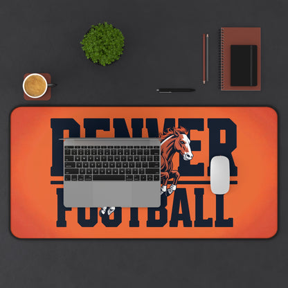 Denver Football High Definition Print Non Slip Desk Mat Office Home Mouse Pad Sports Fan Gift Ultra Smooth Surface Rubber Backing