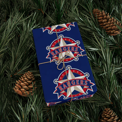 Texas Rangers Baseball MLB Birthday Gift Wrapping Paper Holiday Sports