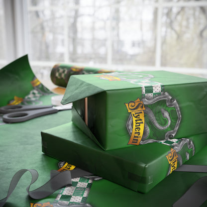 Slytherin Hogwarts Houses Potter holiday present Birthday Gift Wrapping Papers