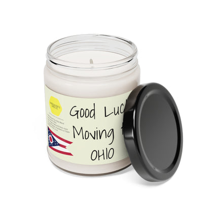 Good Luck moving to Ohio scented Soy Candle, 9oz