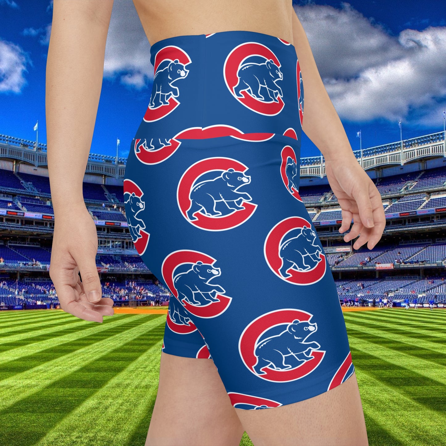 Chicago Cubs MLB Baseball Women's Workout Bike Comfy Shorts