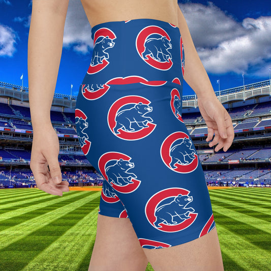 Chicago Cubs MLB Baseball Women's Workout Bike Comfy Shorts