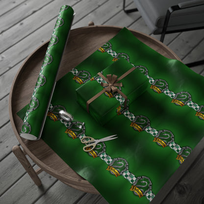 Slytherin Hogwarts Houses Potter holiday present Birthday Gift Wrapping Papers