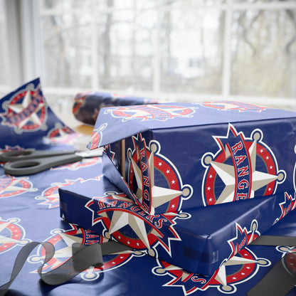 Texas Rangers Baseball MLB Birthday Gift Wrapping Paper Holiday Sports