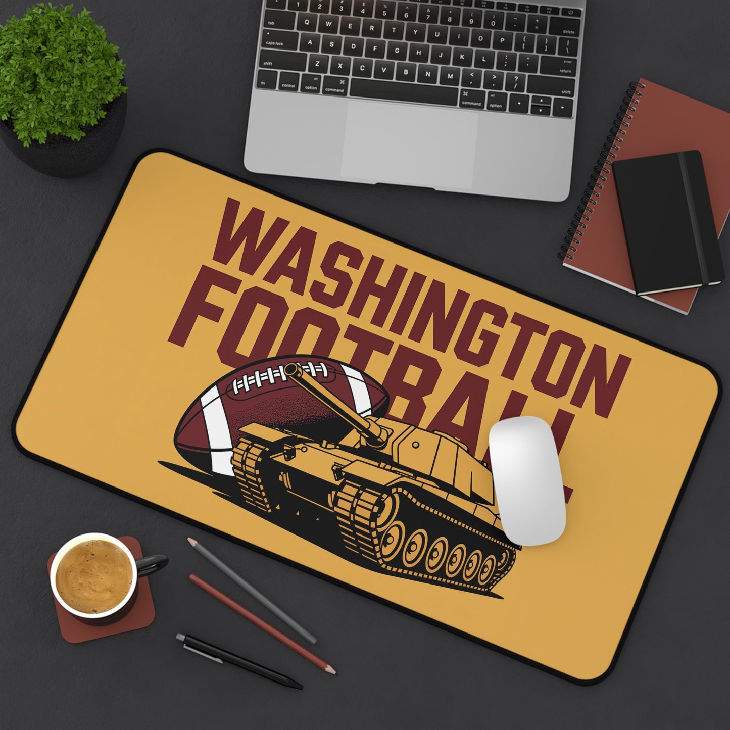 Washington Football High Definition Print Non Slip Desk Mat Office Home Mouse Pad Sports Fan Gift Ultra Smooth Surface Rubber Backing
