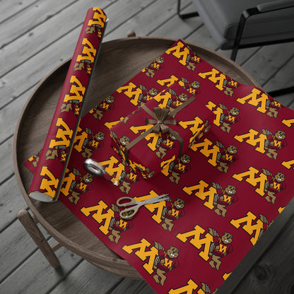 Minnesota Golden Gophers NCAA College Graduation Alumni Birthday Gift Wrapping Paper Holiday