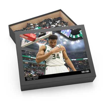 Giannis Antetokounmpo 252 or 500 Piece Puzzle Basketball Bucks