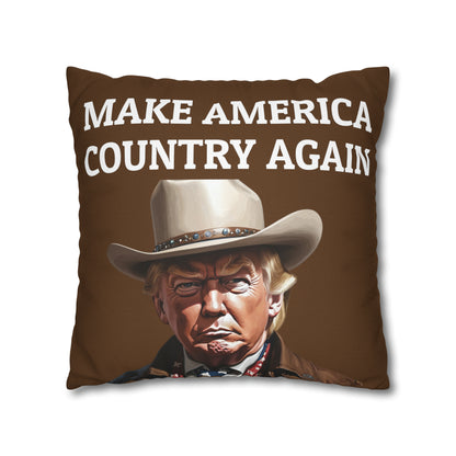 Make America Country Again Cowboy Trump 2-sided Throw Pillow Case