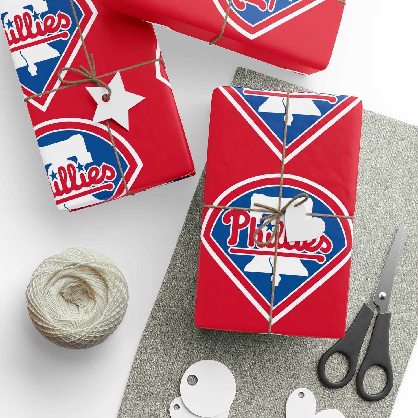 Philadelphia Phillies Baseball MLB Birthday Gift Wrapping Paper Holiday