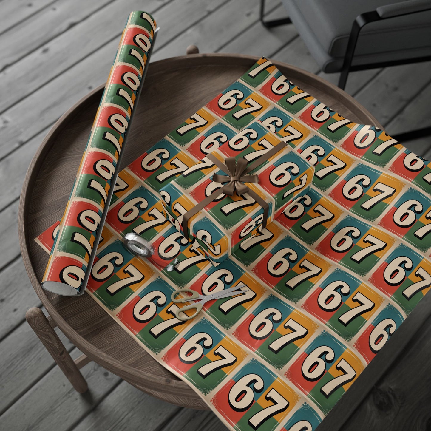 Funny 67 Kids Meme Wrapping Papers - Christmas Santa Cartoon Funny Gift Wrap, Theme, Holiday Gift Present