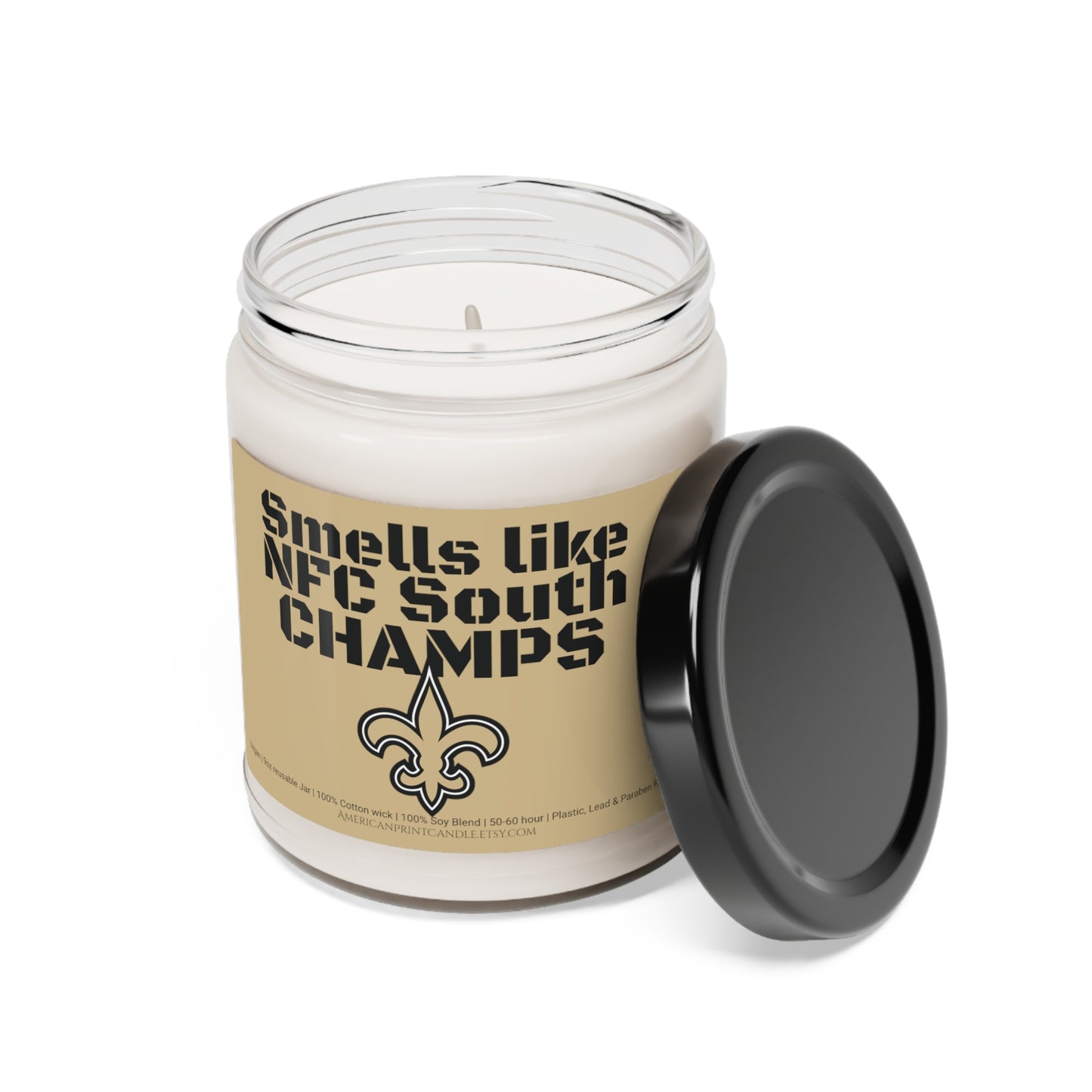 Smells like NFC South CHAMPS New Orleans Saints Scented Soy Candle 9oz