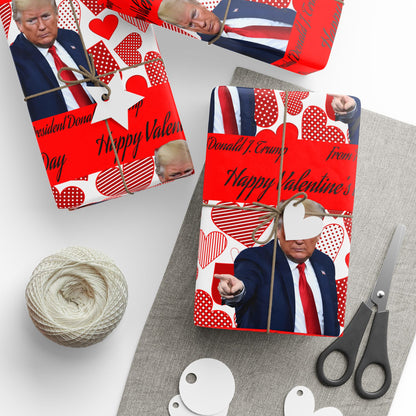 Happy Valentine's Day From Trump Valentine's Present Gift Love Wrapping Papers