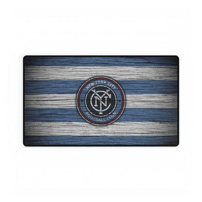 New York City FC Woodgrain look MLS Futbol Soccer High Definition Desk Mat Mousepad