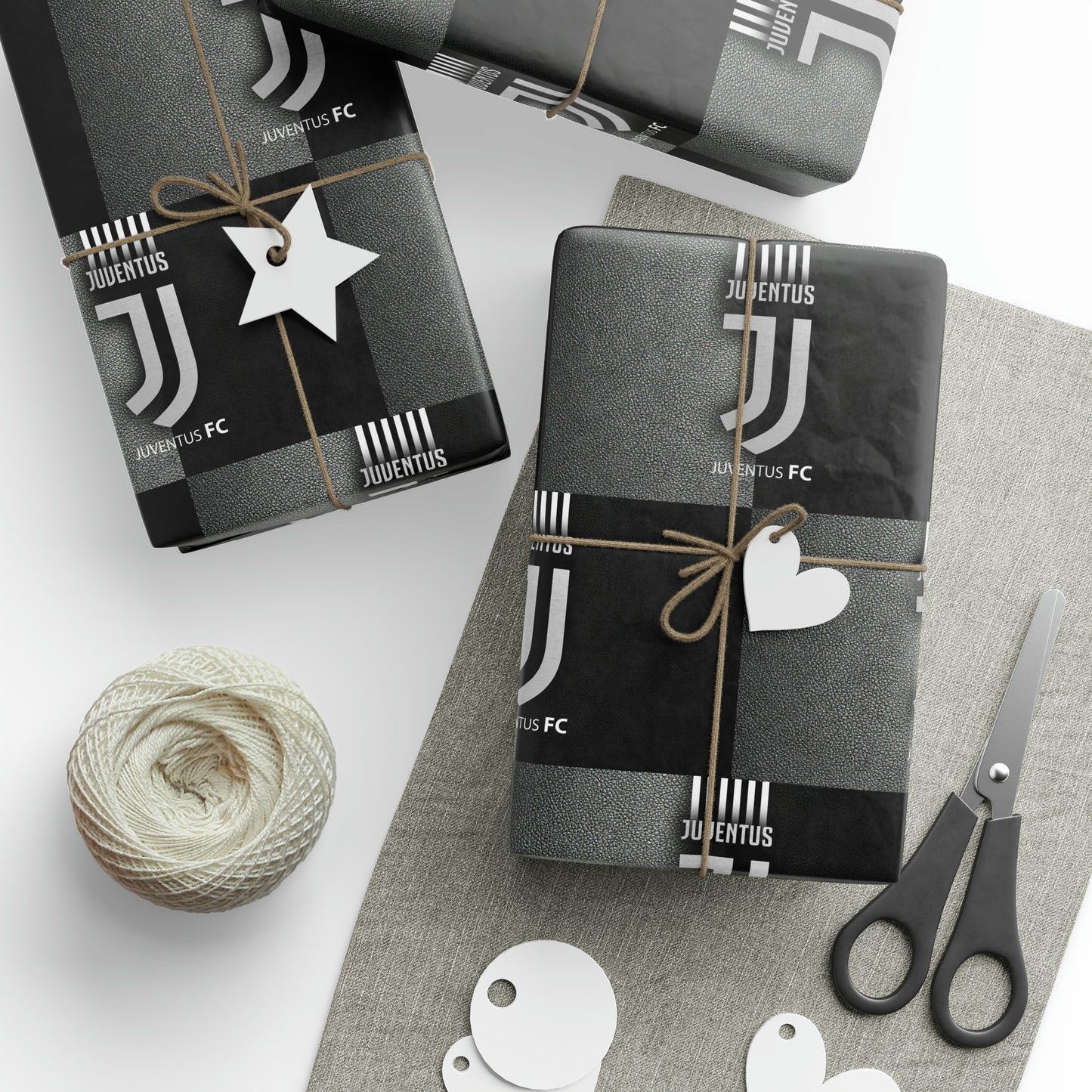 Juventus Black and Grey logo Birthday Gift Wrapping Papers Christmas Premier League