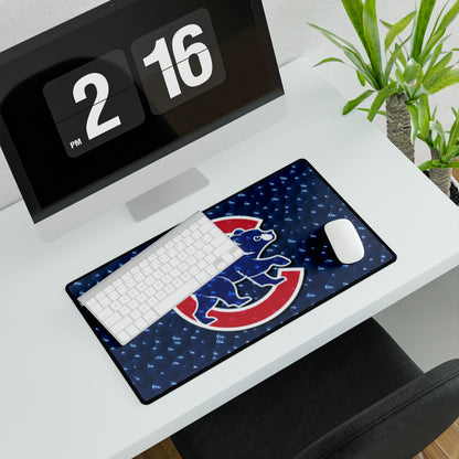 Chicago Cubs Bear Blue MLB Baseball High Definition Print Desk Mat Mousepad