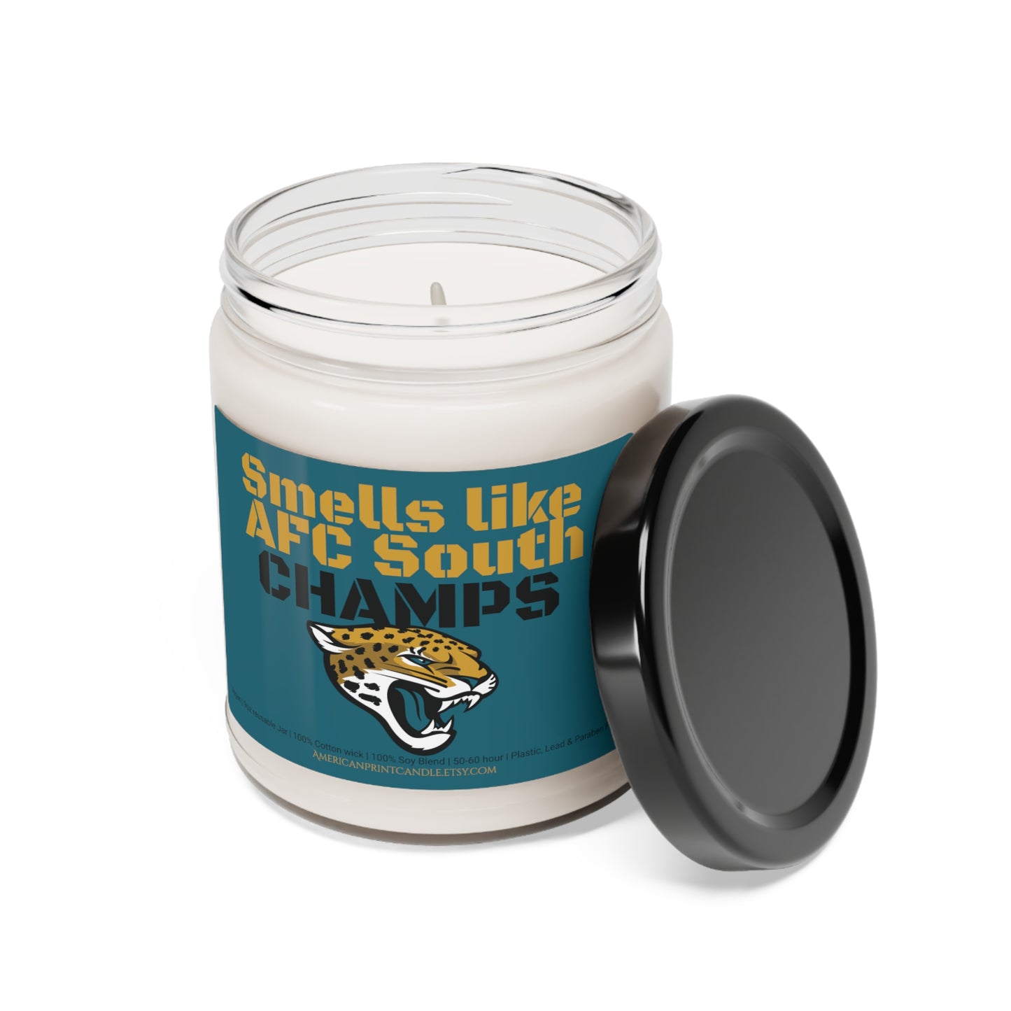 Smells like AFC South CHAMPS Jacksonville Jaguars Scented Soy Candle 9oz