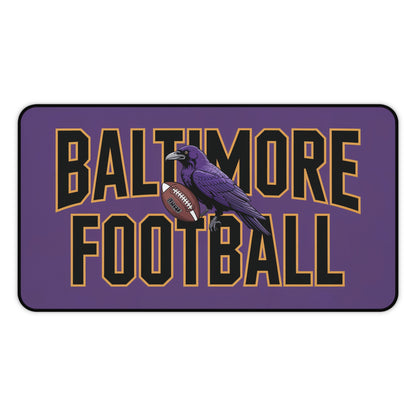 Baltimore Football High Definition Print Non Slip Desk Mat Office Home Mouse Pad Sports Fan Gift Ultra Smooth Surface Rubber Backing