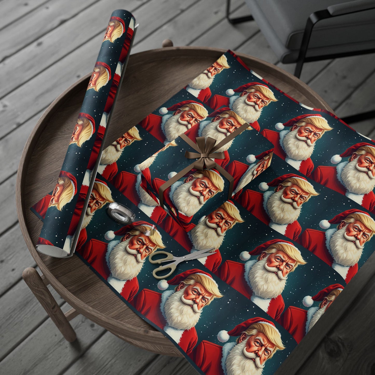 Trump Santa Claus Xmas MAGA Christmas Gift Present Wrapping Papers