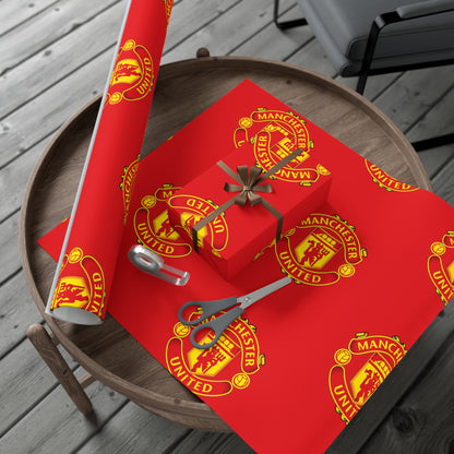 Manchester United Birthday Gift Wrapping Paper football soccer Holiday