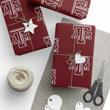 Texas A&M Aggies NCAA College Graduation Alumni Birthday Gift Wrapping Paper Holiday