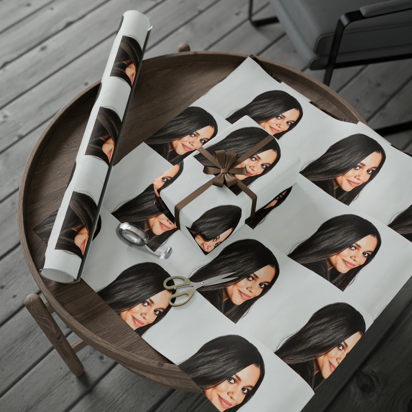 Jenna Ortega Portrait Wednesday scream holiday present Birthday Gift Wrapping Papers