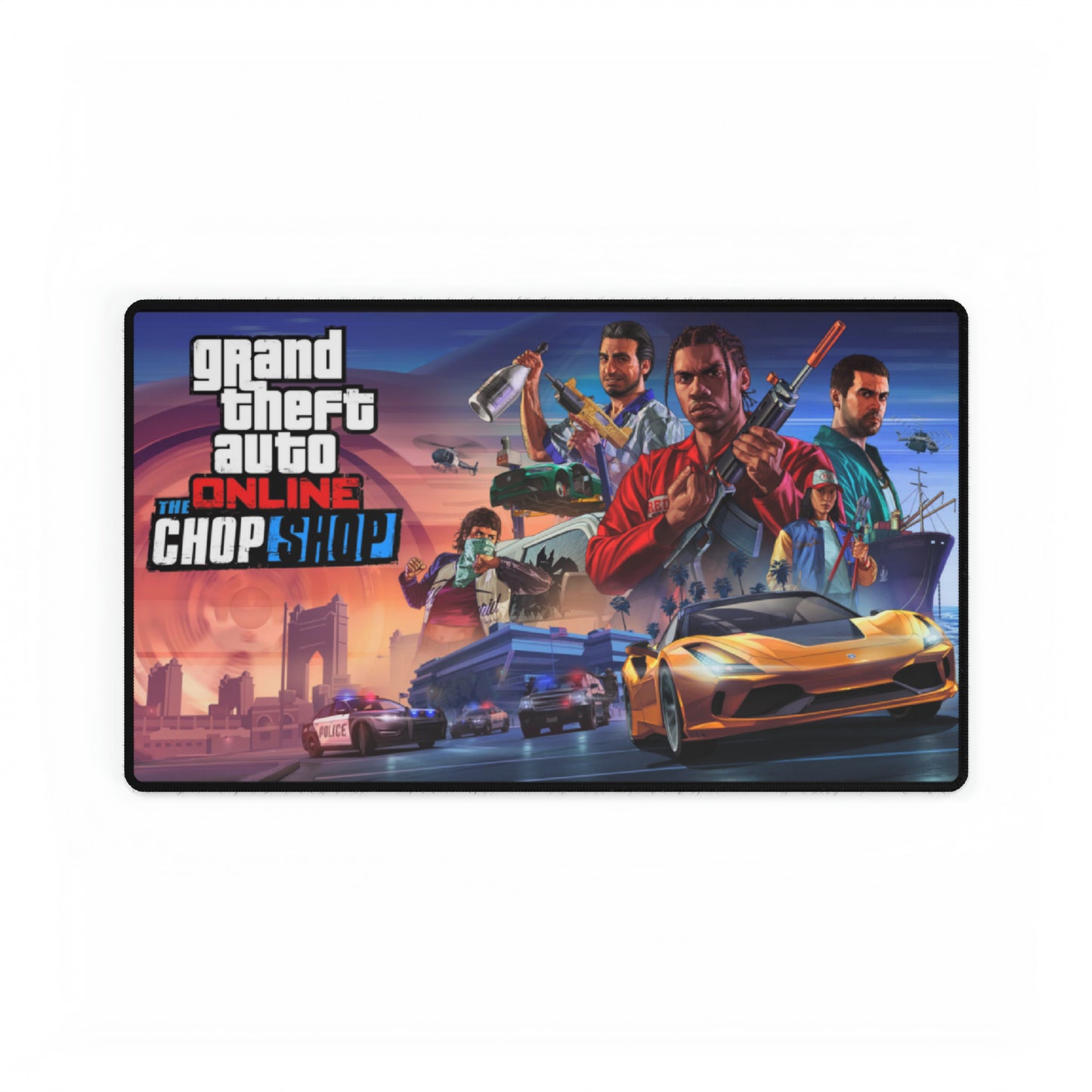 GTA 5 Online Chop Shop High Definition PC PS Video Game Desk Mat