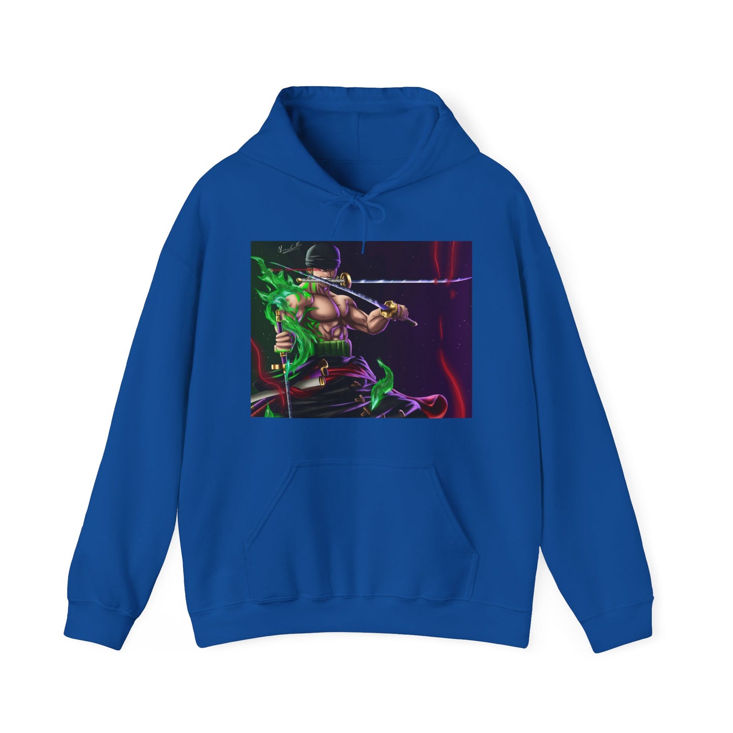 Roronoa Zoro One Piece Anime Cartoon Unisex Heavy Blend Hooded Sweatshirt