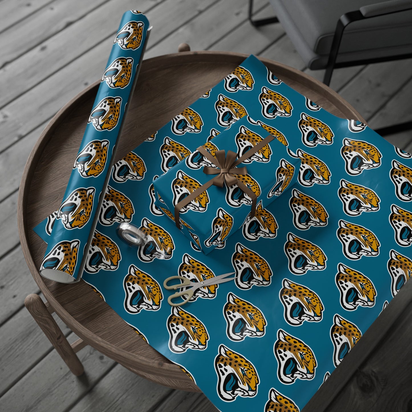 Jacksonville Jaguars NFL Football Birthday Graduation Gift Wrapping Paper Holiday