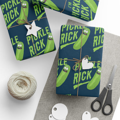 I'm Pickle Rick and Morty High Definition Funny Cartoon Birthday Gift Wrapping Paper Holiday