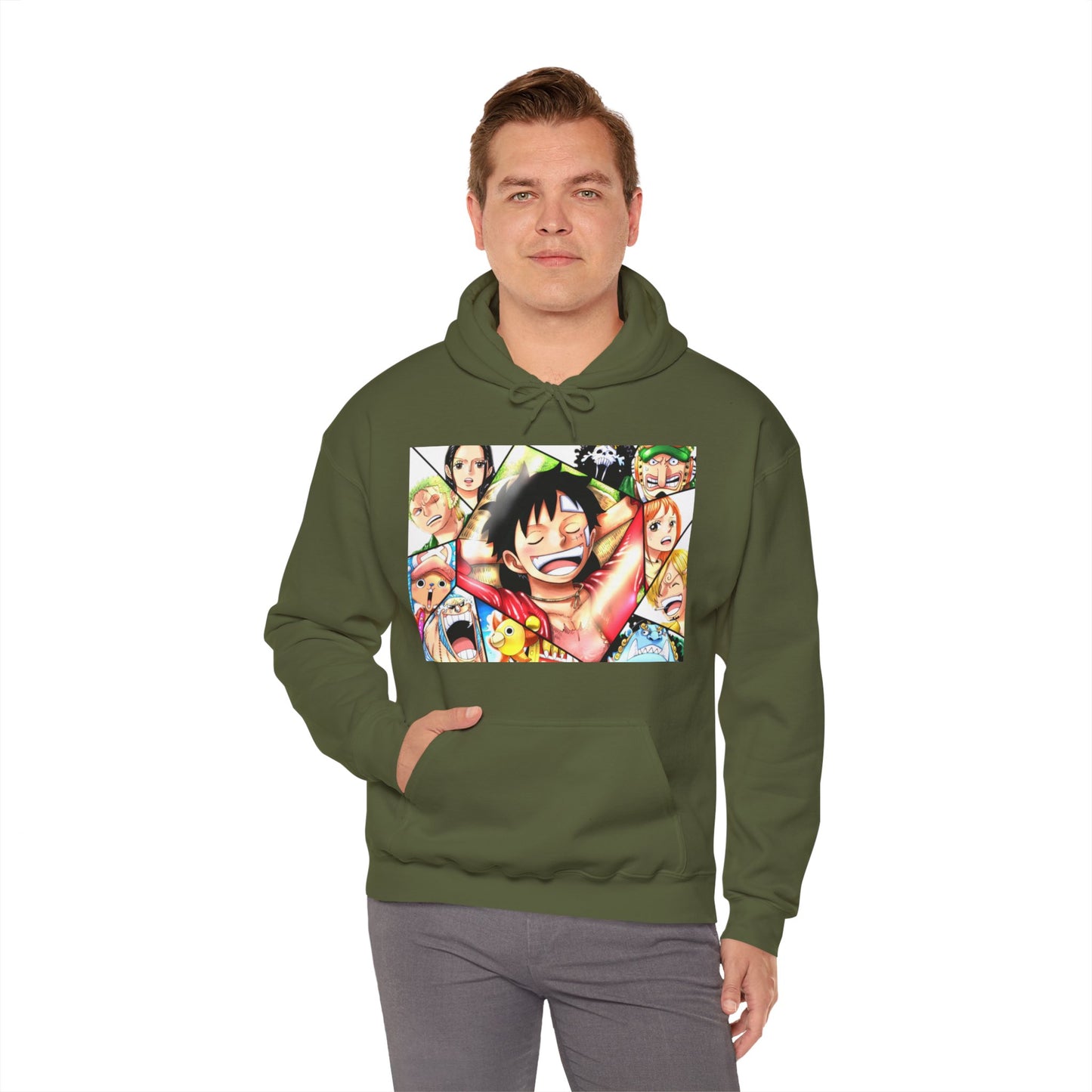 One Piece Monkey Ruffy Jimbei Nico Nami Unisex Heavy Blend Kapuzenpullover