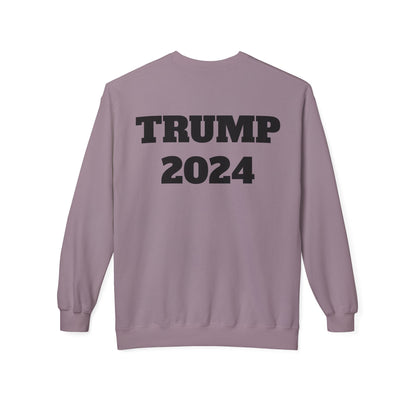 New Year New President Trump 2024 Unisex Midweight Cotton Blend Soft style Fleece Crewneck Sweatshirt Choose Color