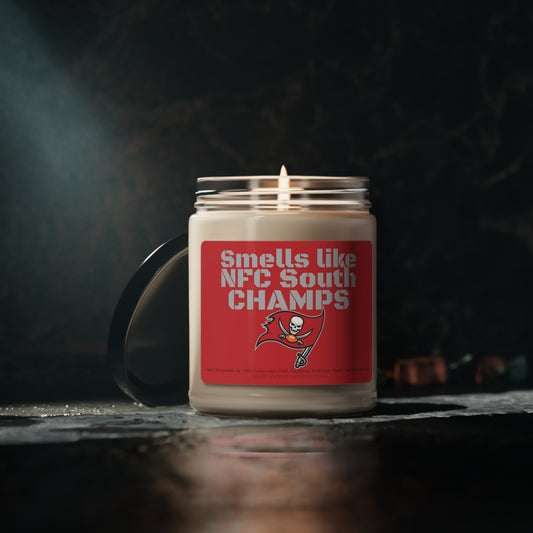 Smells like NFC South CHAMPS Tampa Bay Scented Soy Candle 9oz Buccaneers
