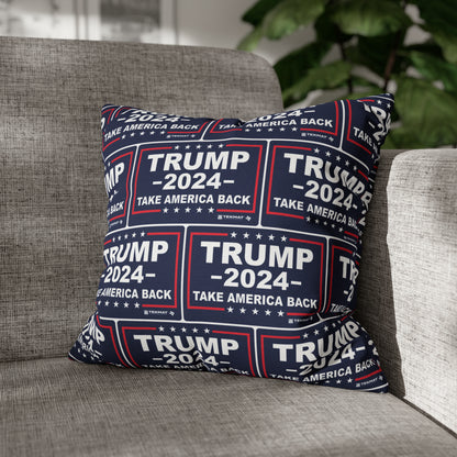 Trump 2024 Take America Back Blauer Kissenbezug