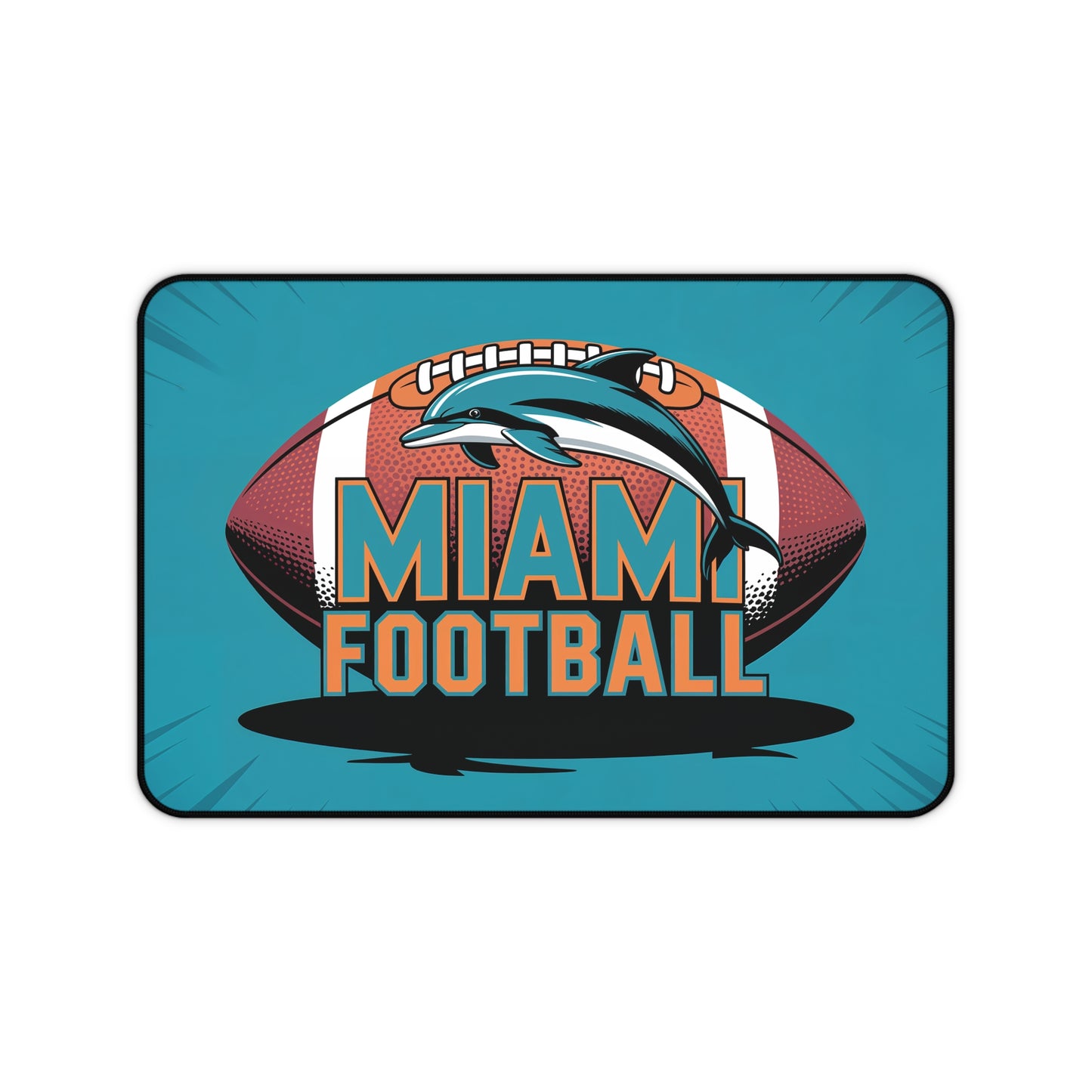 Miami Football High Definition Print Non Slip Desk Mat Office Home Mouse Pad Sports Fan Gift Ultra Smooth Surface Rubber Backing