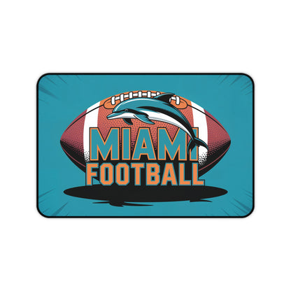 Miami Football High Definition Print Non Slip Desk Mat Office Home Mouse Pad Sports Fan Gift Ultra Smooth Surface Rubber Backing