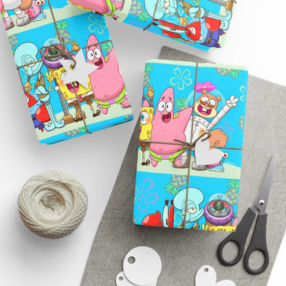 SpongeBob SquarePants Main Characters Birthday High Def Gift Wrapping Paper