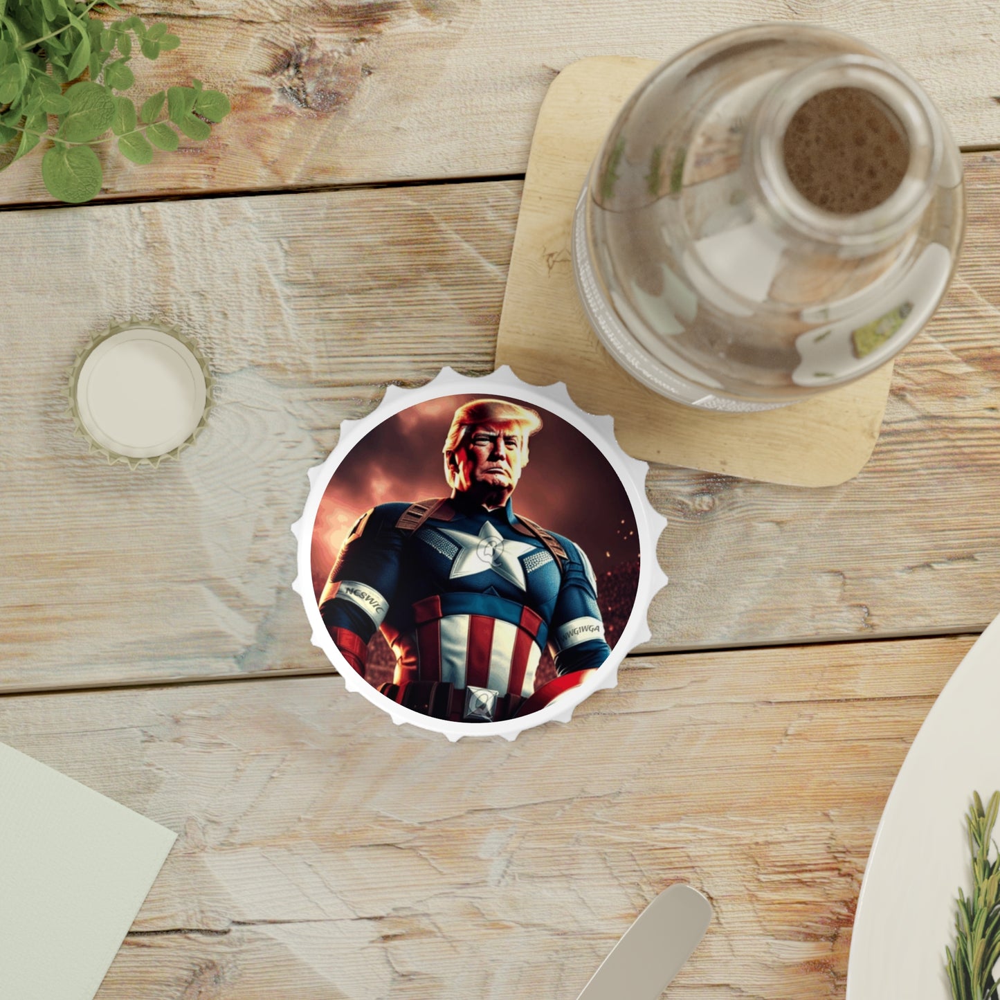 Captain Trump America MAGA Logo Bottle and Can Opener