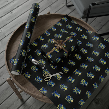 Michigan Wolverines Birthday Gift Wrapping Paper football Basketball Holiday