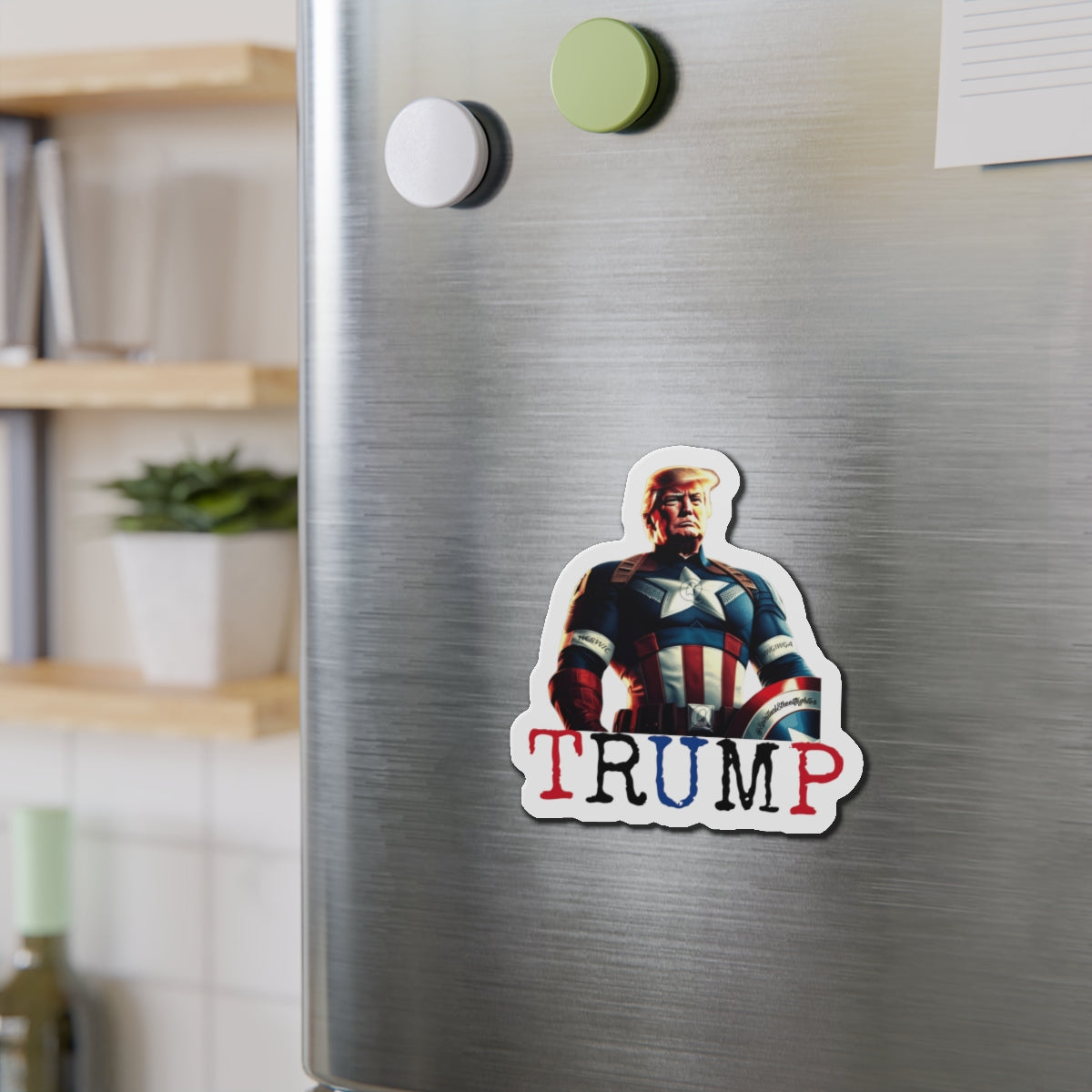 Captain TRUMP Red White and Blue Die-Cut Magnet