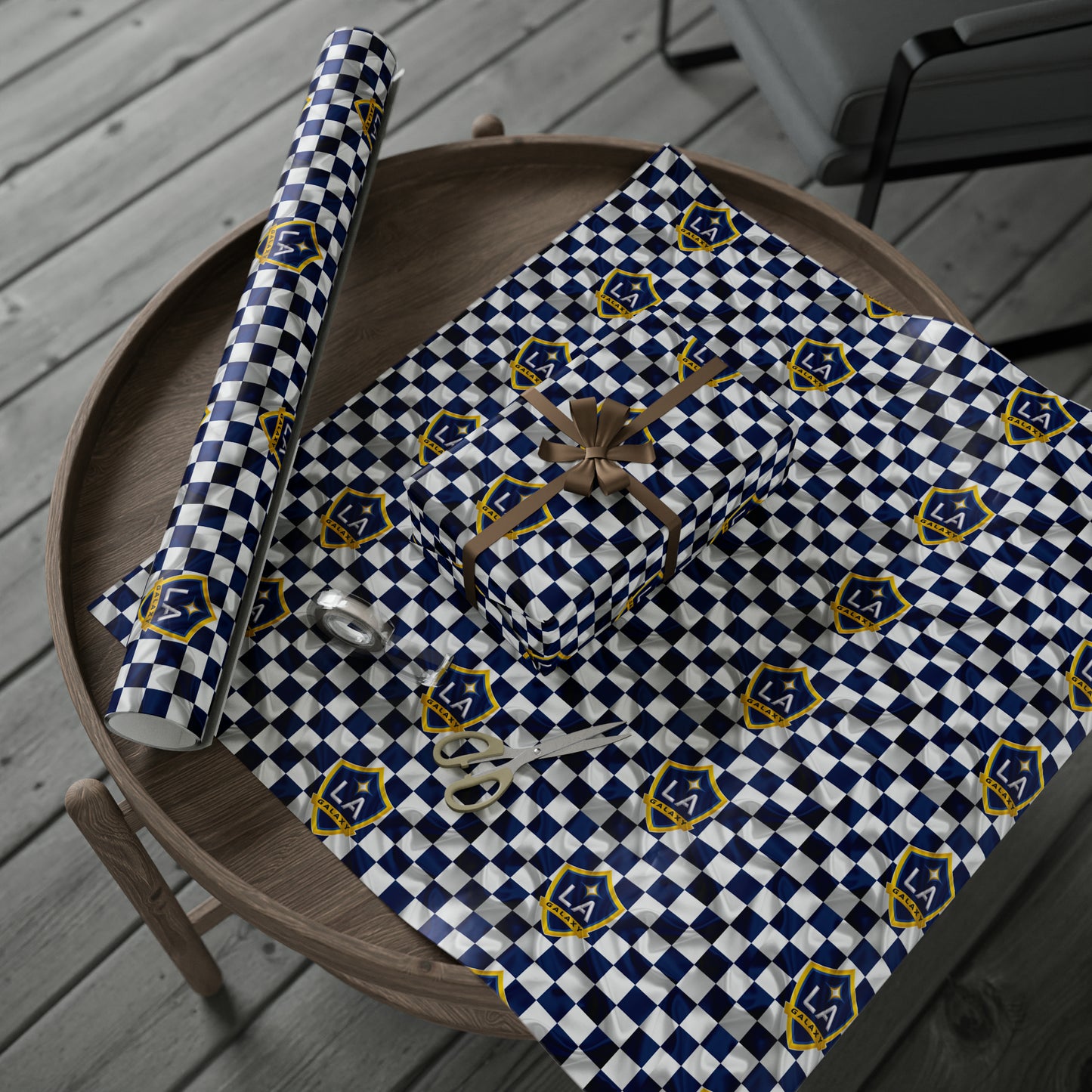 LA Galaxy Flag MLS Birthday Gift Wrapping Paper Soccer Holiday